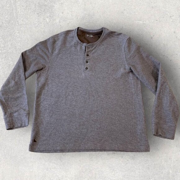 Untuckit Sweatshirt Men’s Size Large Tan Henley Casual Pullover - Picture 1 of 6